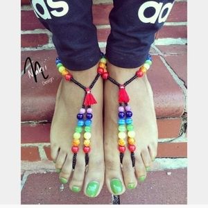 Handcrafted Chakra Barefoot Sandals